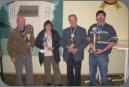 (v.l.n.r.) Bewirtung Heinzbert Hanraths  3.Platz Holger Bruns  1.Platz Horst Struck  1.Vorsitzender Toni Barth  2.Platz  Heinz Hoffmann 