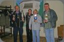 (v.l.n.r.) 1.Platz Herren Heinz Thoms  3.Platz Damen Natalie Wilms  1.Platz Damen Maria Kremer  2.Platz Herren Karl Rbers